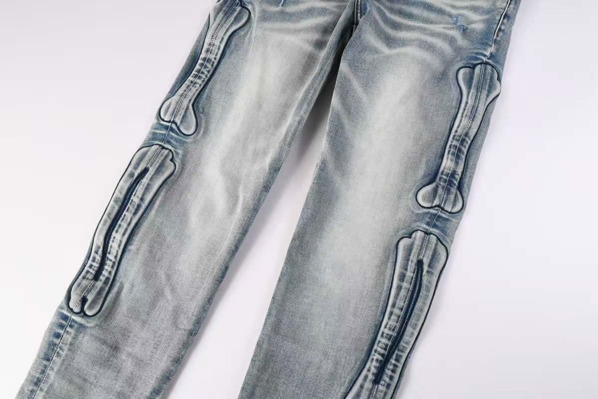 Amiris Jeans Men Fashion Patch Repair Low Rise Skinny Denim (6) - www.newkick.org